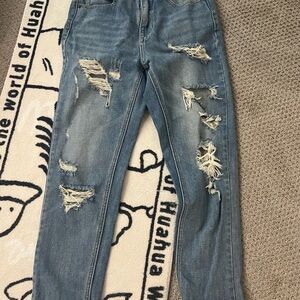 Women’s Distressed Blue Jeans